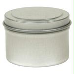 1 oz. Round Metal Tin with Silver Finish