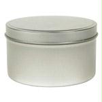 16 oz. Round Metal Tin with Silver Finish