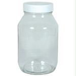 32 oz. Clear Curved-Shoulder Jar with Lid 12 count